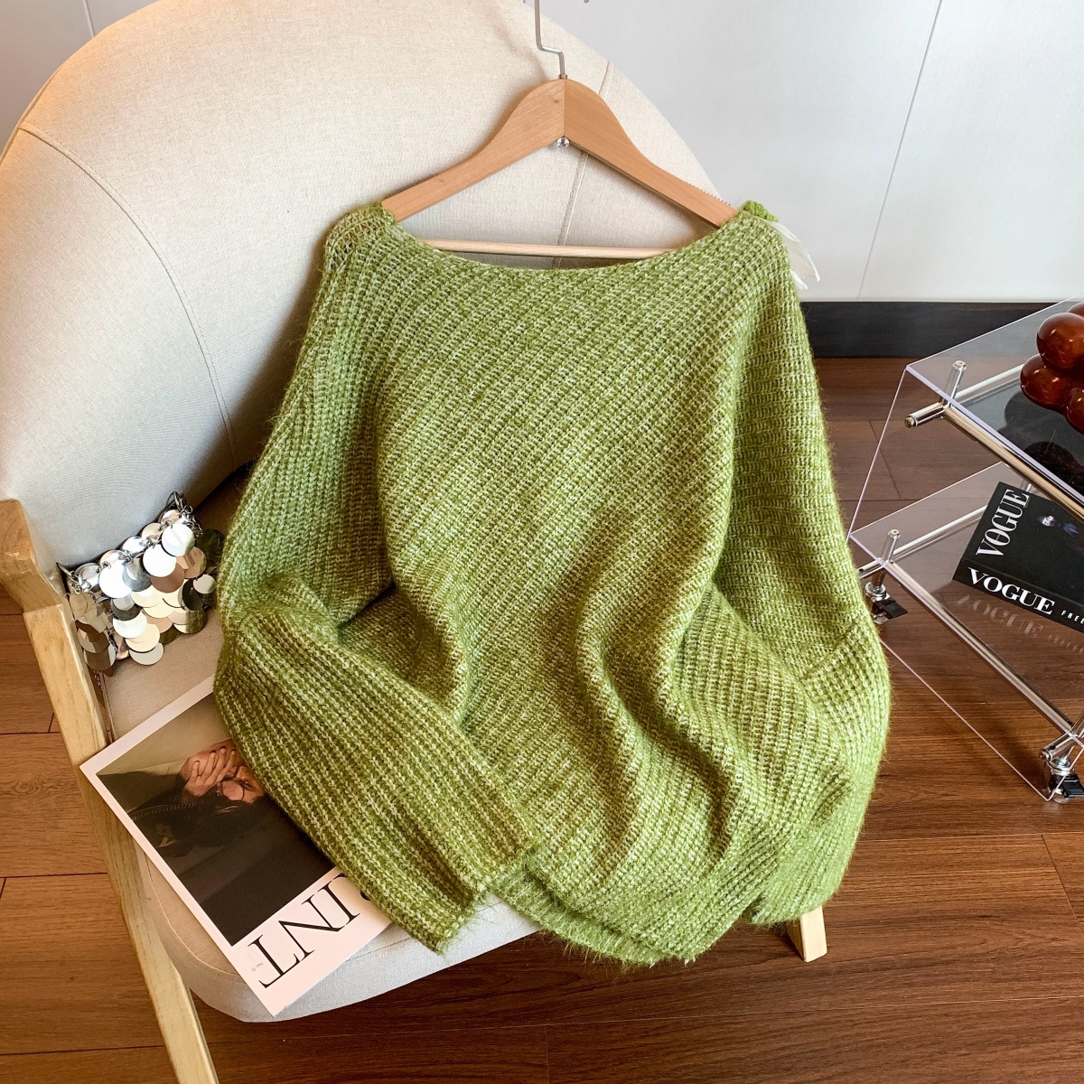 Women's 3D Floral Irregular Knit Sweater 2026 Fall Winter Loose Pullover - Image 4